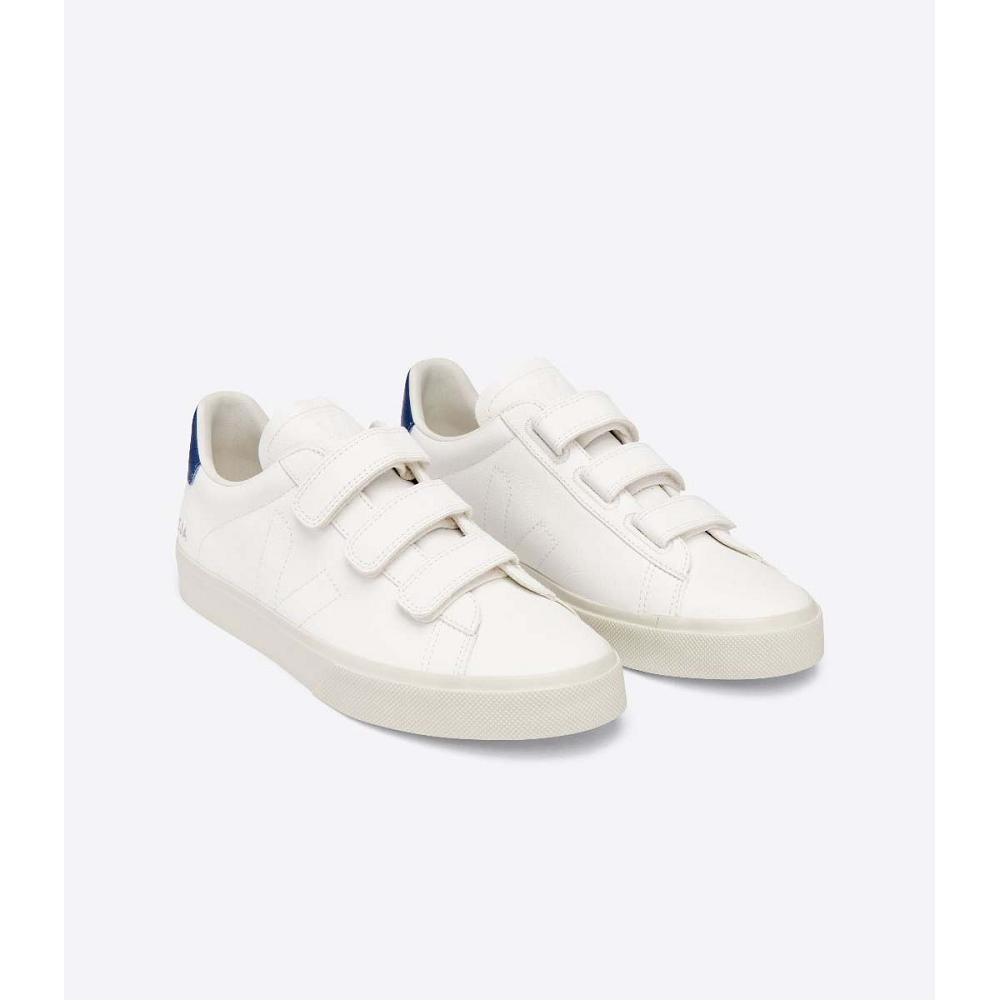 Veja RECIFE CHROMEFREE Women's Sneakers White/Blue | NZ 625SGL